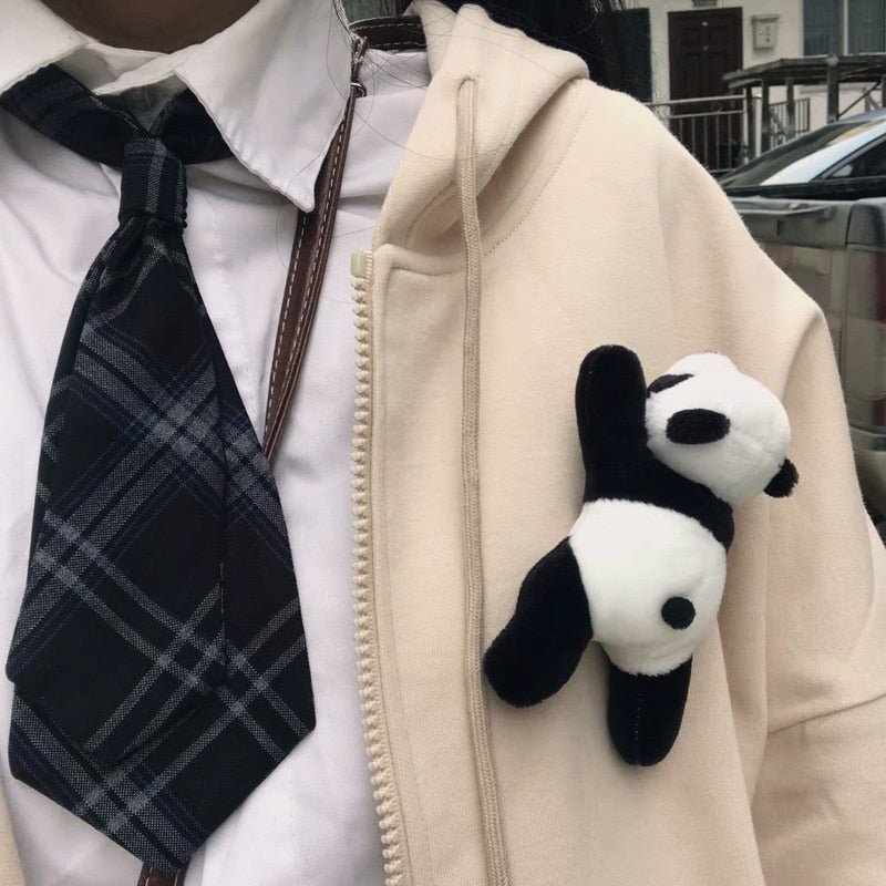 Small Panda Plush Stuffed Pendant Brooch